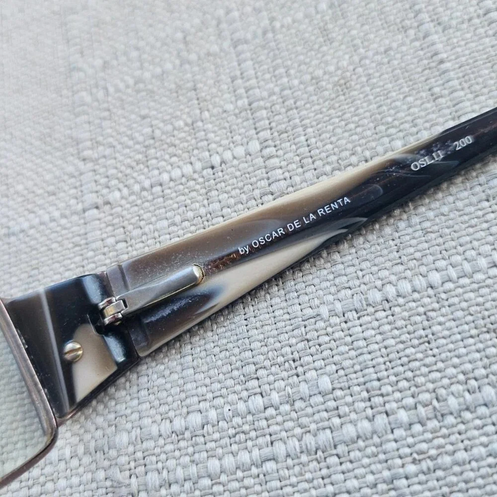Vintage Oscar De La Renta Women Eyeglasses Frame OSL11 Eyewear Bronze Tone Glass
